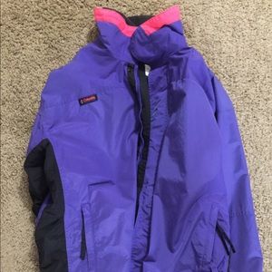 Vintage Windbreaker retro Columbia jacket LARGE